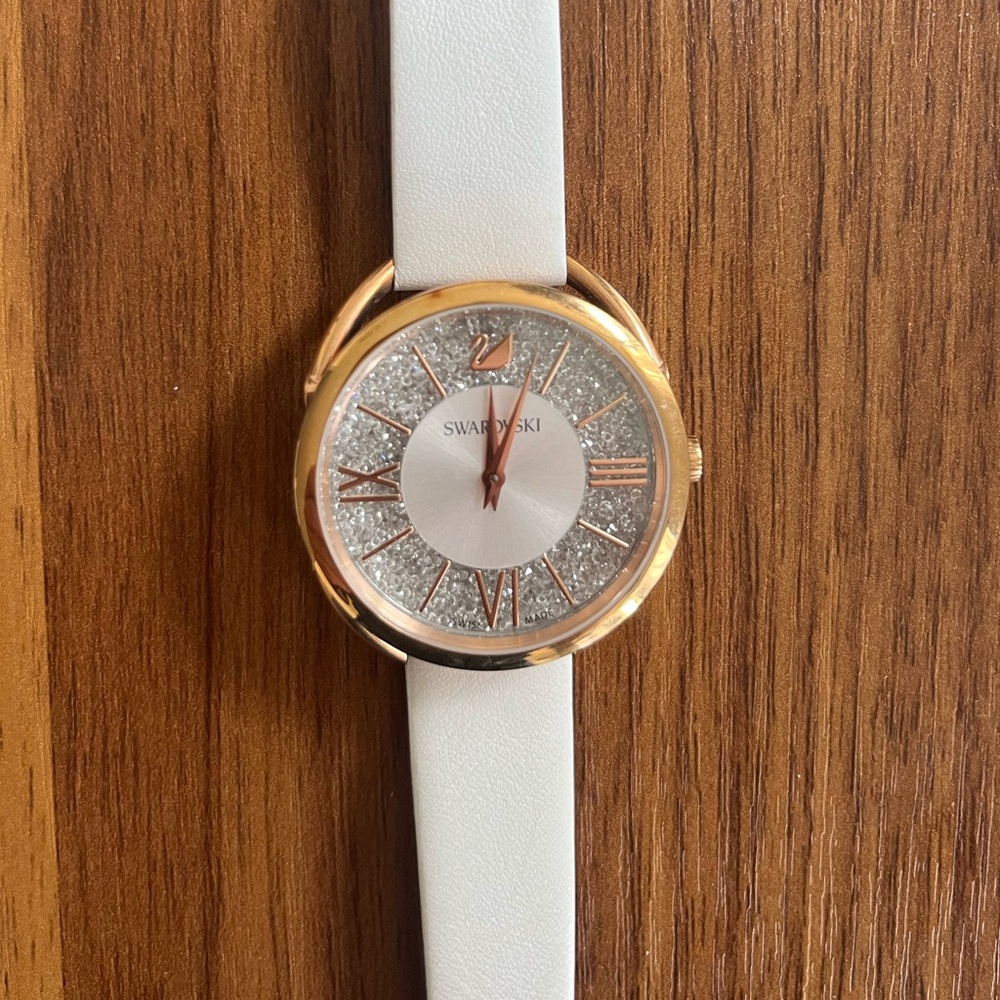 Swarovski Crystalline Crystal Watch With White Genuin… - Gem